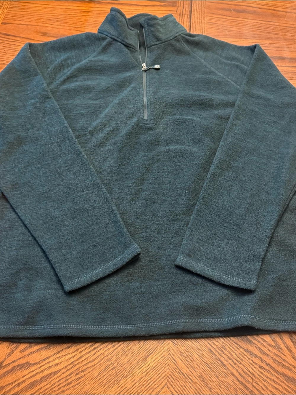Eddie Bauer Women's XL Quest Fleece 1/4 Zip Pullover Jacket Dark Green Heathered